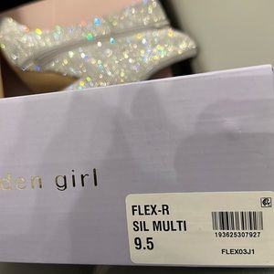 Madden Girl silver rhinestone boots